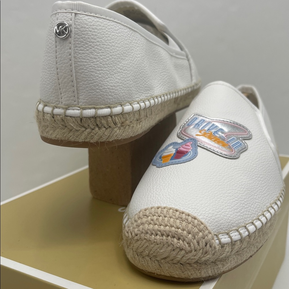 White Espadrille Slip-On Shoes - Picture 8 of 16